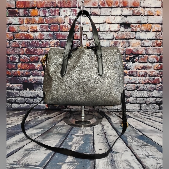 Fossil Handbags - Fossil Sydney Satchel Crossbody Handbag Purse Sparkly Glitter OBO